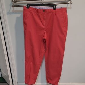 Talbots Coral Pink Cropped Chino Pants